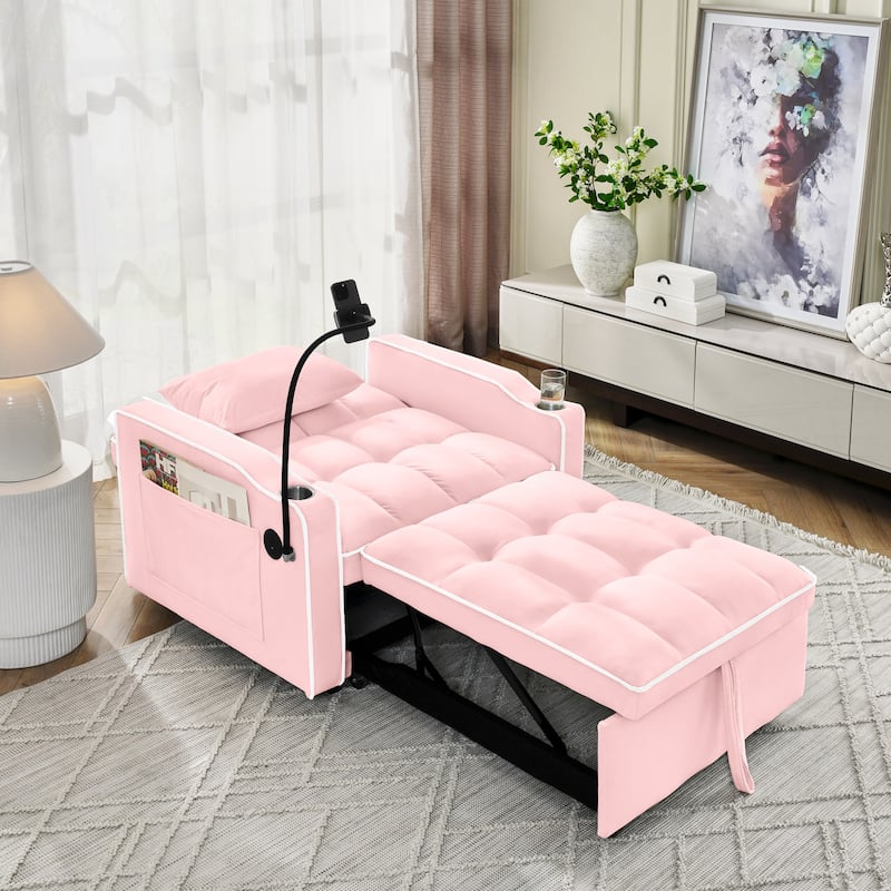 Convertible Sleeper Chair Sofa Bed Adjustable Pull Out Sleeper Chair Bed