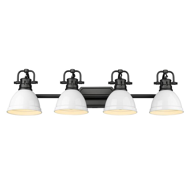 Golden Lighting 3602-BA4 WH Duncan 4 Light 34" Wide Vanity Light with