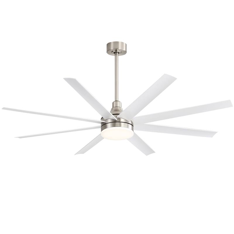 65/72/84 Inches Large LED Ceiling Fan with Light Remote(8-Blade)