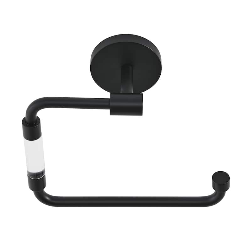 Verre Acrylic Toilet Paper Holder In Matte Black - 6.69" x 5.94" 2.36"