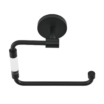 Verre Acrylic Toilet Paper Holder In Matte Black - 6.69" x 5.94" 2.36"