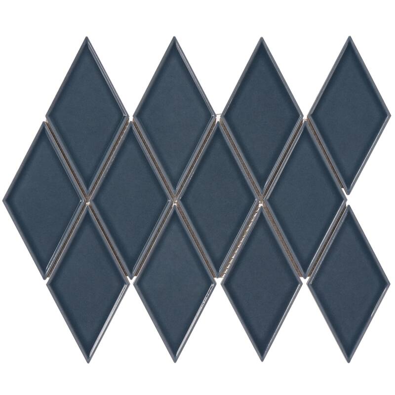 Century Harlequin Porcelain Mosaic Tile - 5 Sheets (3.90 sf) - Blue