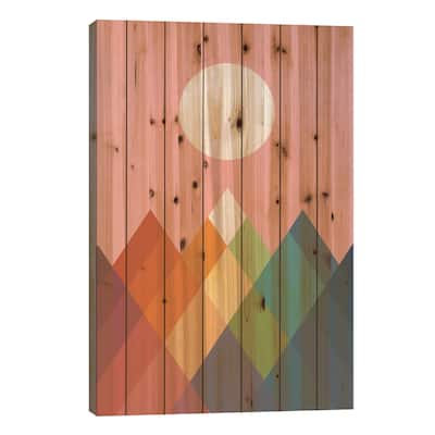 Rainbow Peak Print On Wood by Andy Westface - Multi-Color
