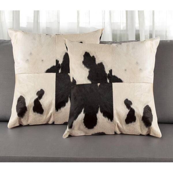 18 X 18 Black And White Cowhide Throw Pillow 18 X 18 Black And White Cowhide Throw Pillow