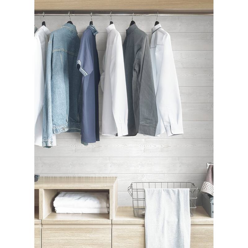 Scott Living Urban Shiplap Self Adhesive Wallpaper 