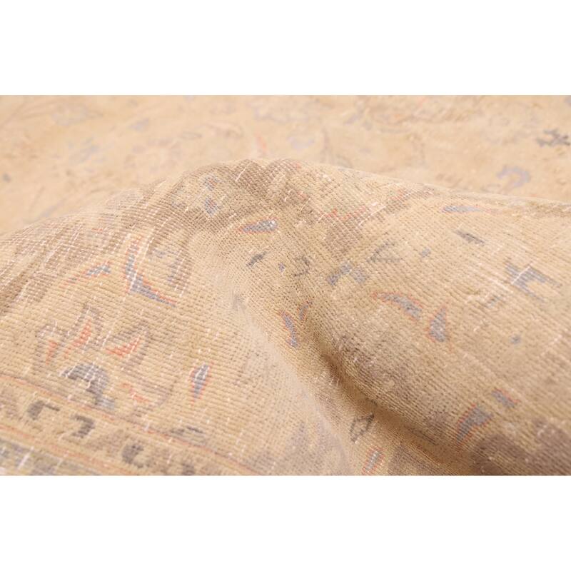 ECARPETGALLERY Hand-knotted Antalya Vintage Khaki Wool Rug - 4'9 x 7'5