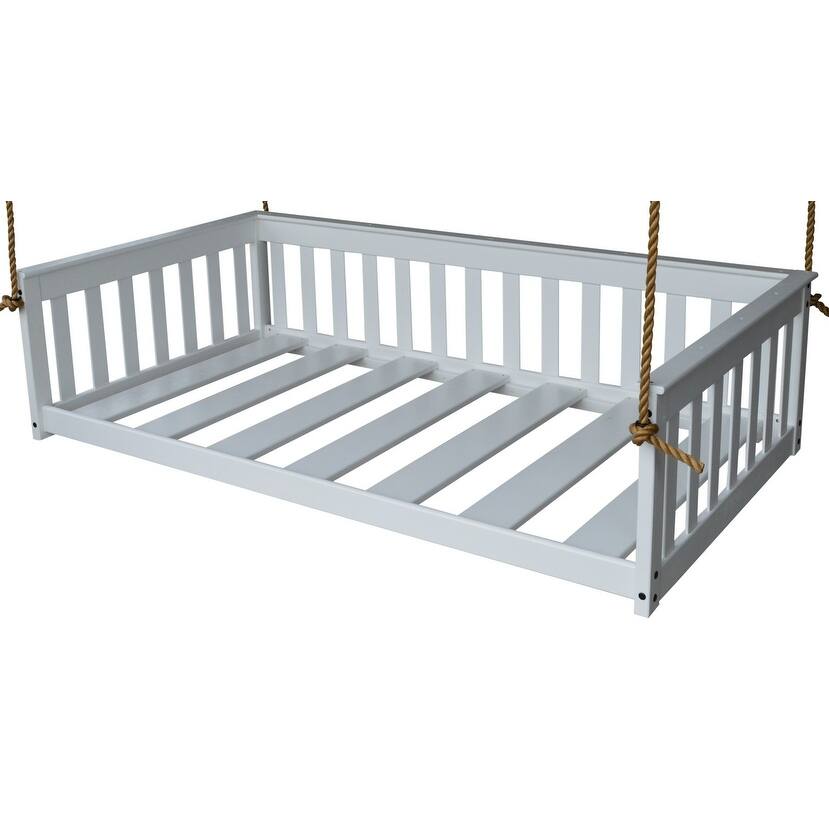Pine Twin Size Mission-Style Daybed with Rope