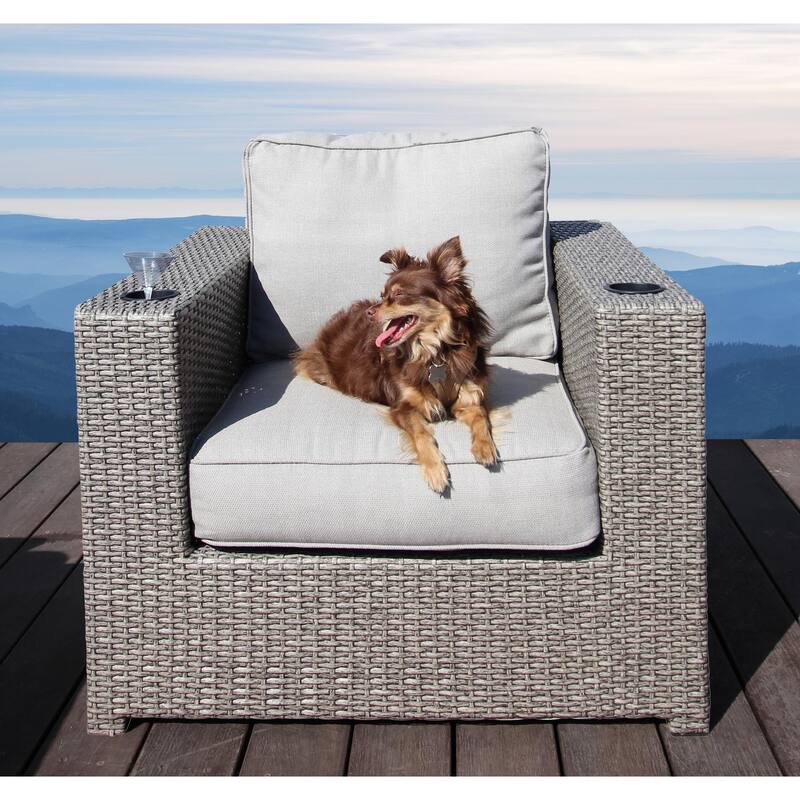 12 Piece Rattan Sectional Seating Group with Cushions