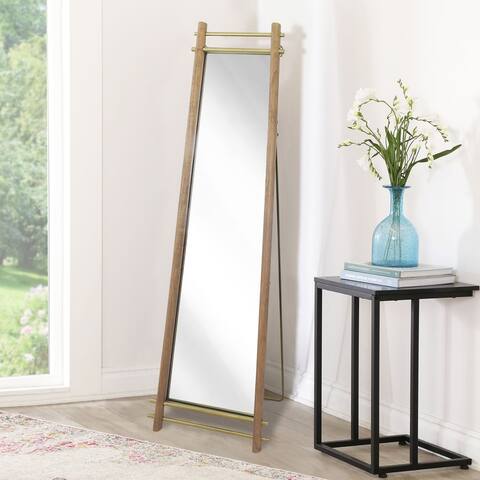 Abbyson Delia Rectangular Accent Floor Mirror with Stand