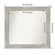 preview thumbnail 66 of 119, Dove Greywash Framed Non-Beveled Custom Wall Mirror, Bathroom Vanity Mirror Outer Size: 36 x 33