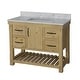 preview thumbnail 4 of 10, KitchenBathCollection Birmingham 42" Bathroom Vanity with Carrara Marble Top