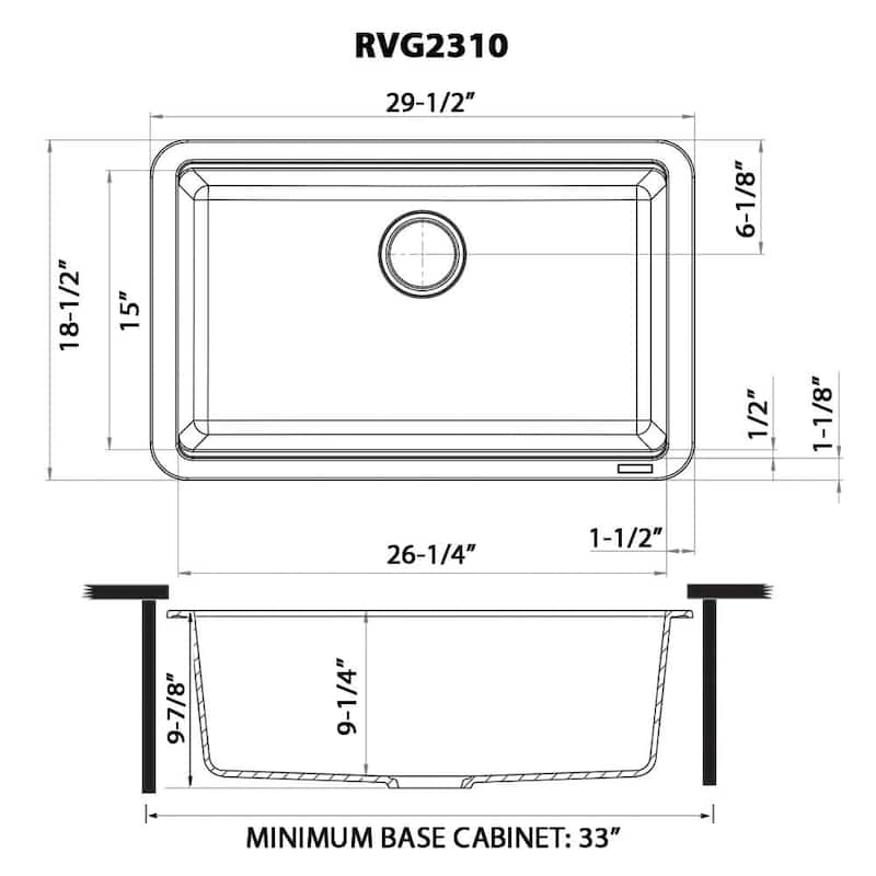 Ruvati 30-inch Granite Composite Workstation White Dual Mount Kitchen Sink - RVG2310WH