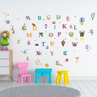 Walplus Cute Alphabet Numbering Children Kids Wall Sticker Nursery Decor