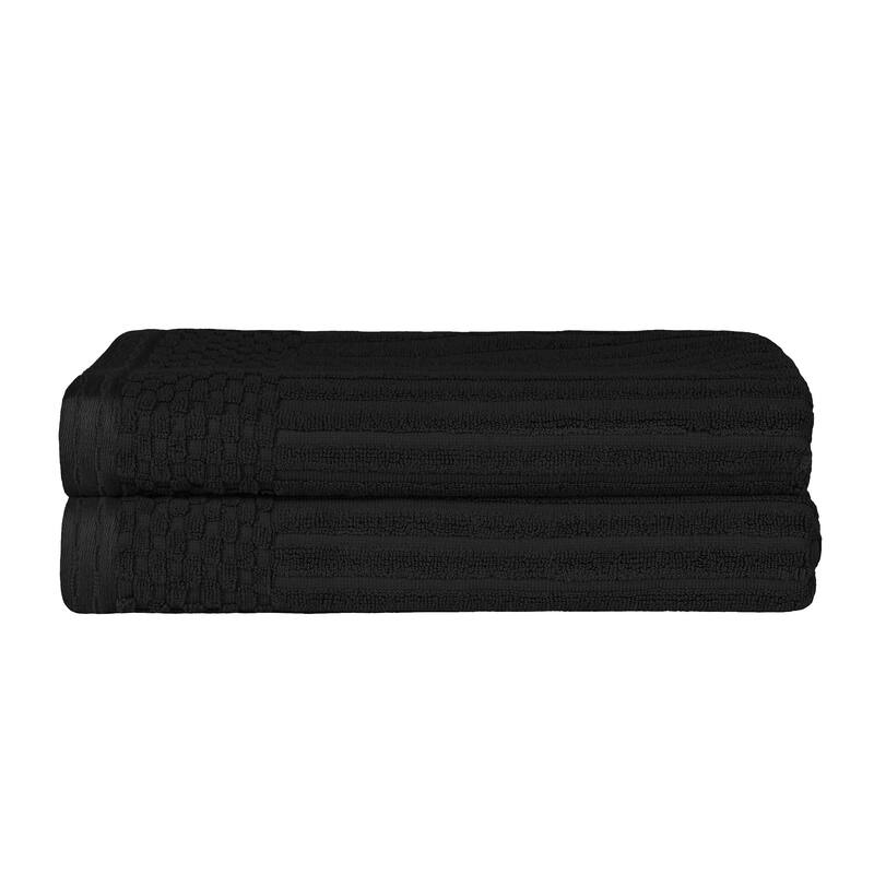 Superior Ribbed Cotton Absorbent Heavyweight Bath Towel Set