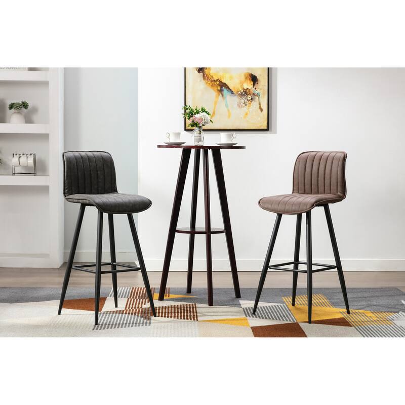 Porthos Home Jada Set Of 2 Counter Height Chairs, PU Leather, Armless