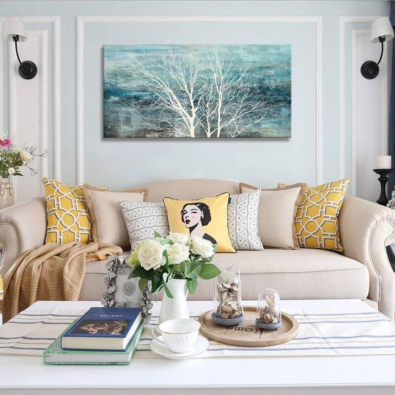 artwork picture Modern Nature Teal Artwork Prints paintings