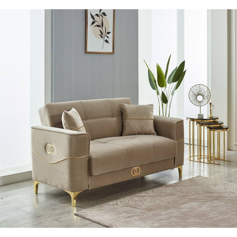 Cad 4-Pieces Comfortable Sleeper Modern One Sofa One Loveseat Two Chair Living Room Set