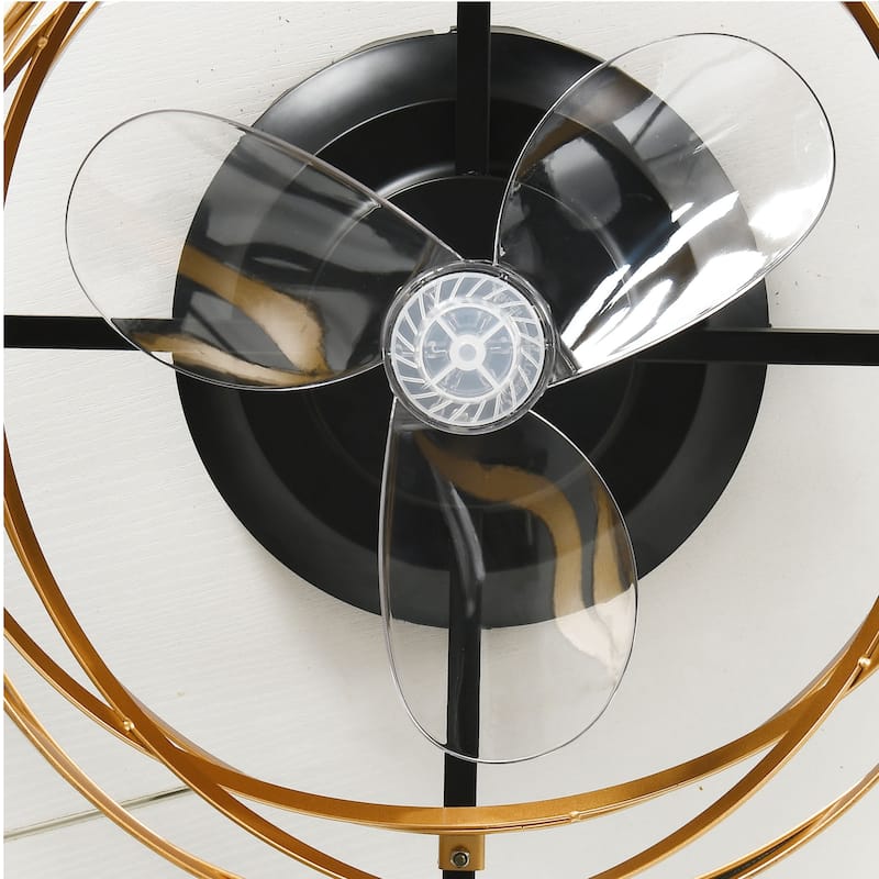 22'' Caged Ceiling Fans with Lights Remote Control
