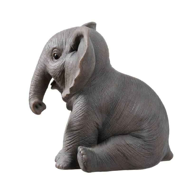 7" H Sitting Baby Elephant