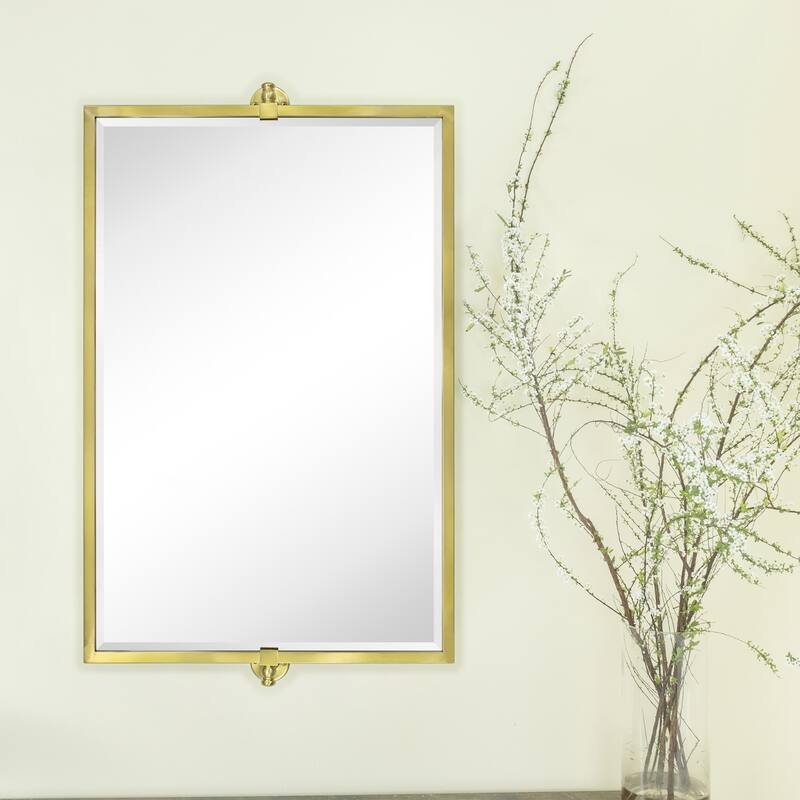 TEHOME Kenti Horizental Rectangle Metal Wall Mirror