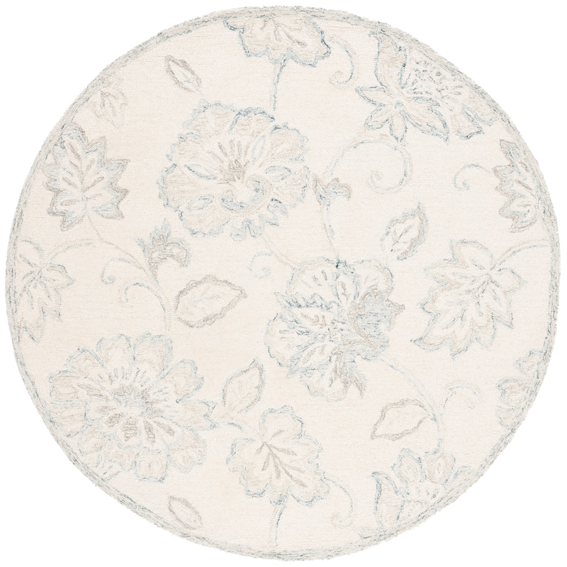 SAFAVIEH Handmade Micro-Loop Airina Floral Wool Rug
