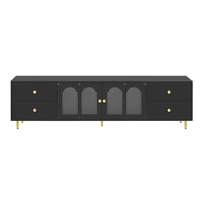 Modern TV Stand for TVs up to 75 Inches with 4 Drawers and 2 Cabinets - 70.9" D x 15.7" W x 20.8" H