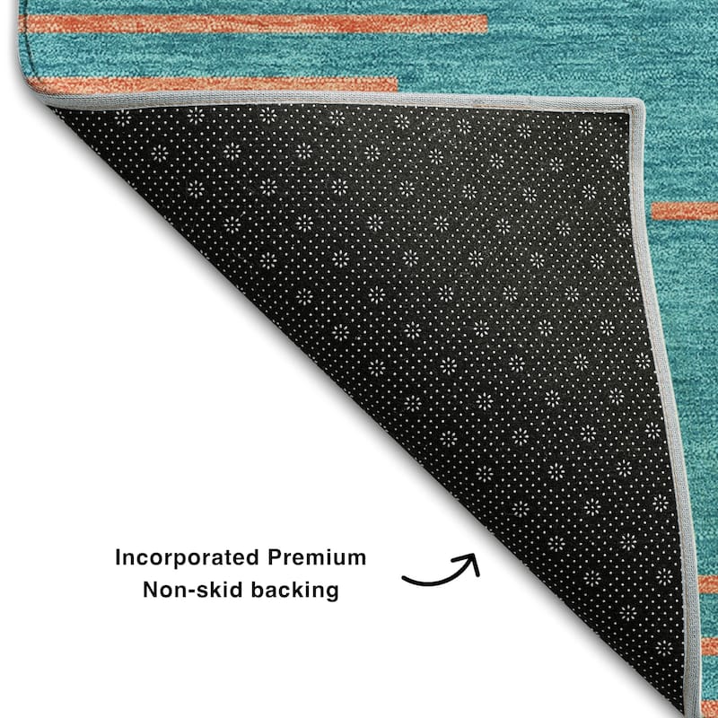 Premium Washable Super Soft Global Stripes Mayfield Rug