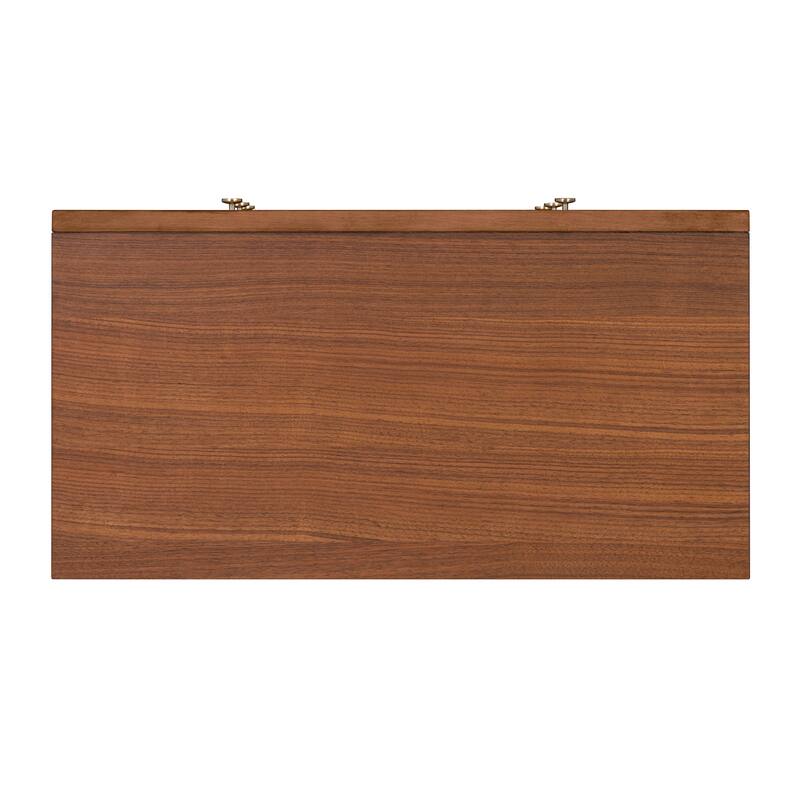 Furniture of America Forma Mid-Century Modern 3-Piece Walnut Chest and 2 Nightstand Bedroom Set