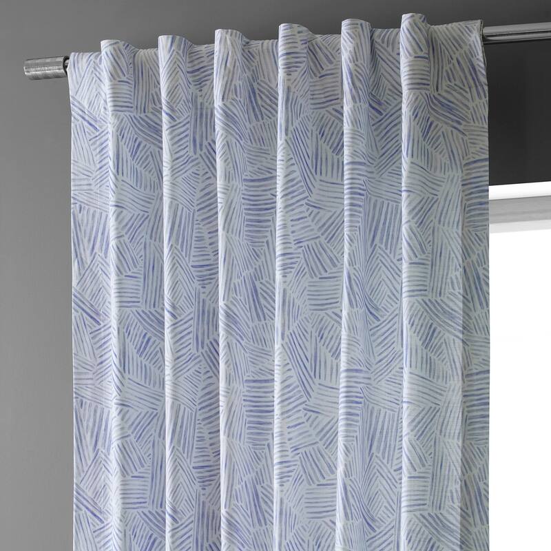 Exclusive Fabrics Textured Cotton Printed Curtains for Bedroom and Living room (1 Panel)