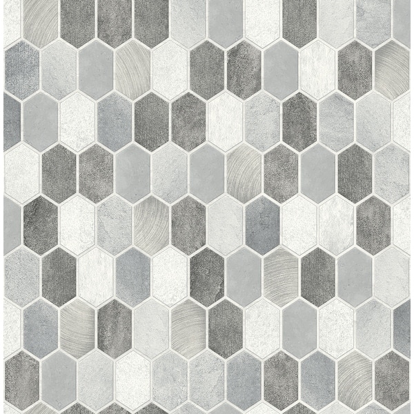 NextWall Brushed Hex Tile Peel and Stick Wallpaper - Overstock - 32677738 NextWall Brushed Hex Tile Peel and Stick Wallpaper - Overstock - 32677738