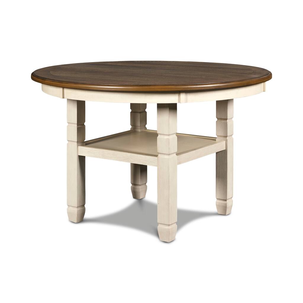 Prairie Point Cottage White 48-inch Round Dining Table, by New Classic Furniture