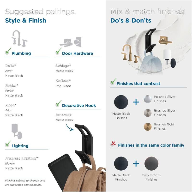 Amerock H37010 Avid Double Robe Hook