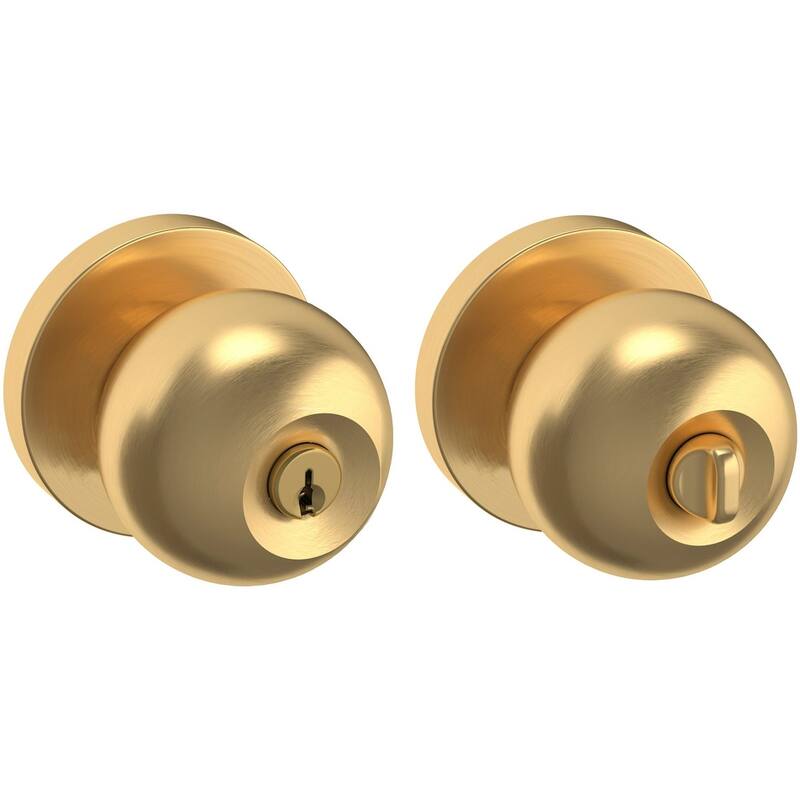 Baldwin Modern Style Keyed Entry Door Knob Set with Modern Rosette and