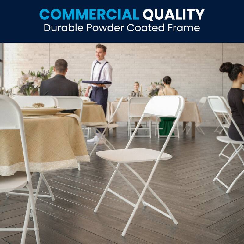 Plastic Folding Chair - 10 Pack 650LB Weight Capacity - Event Chair