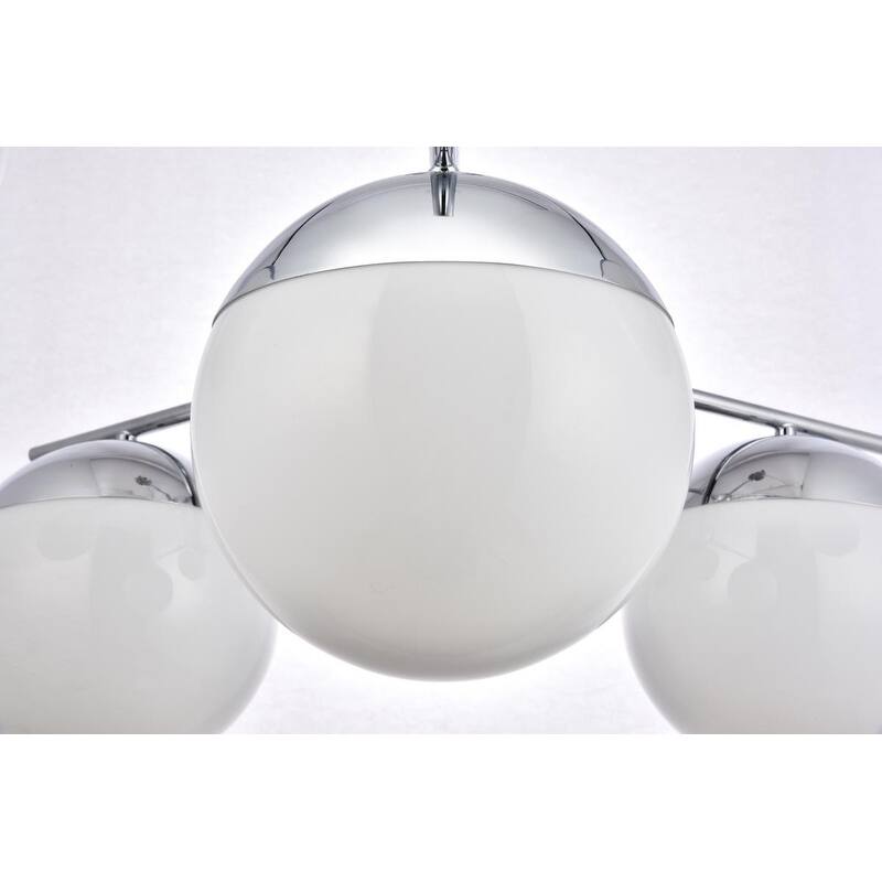 6-Light 36 inch Pendant with Frosted White Glass