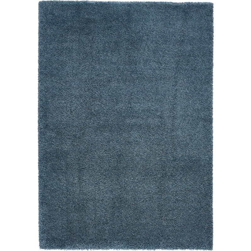 Nourison Malibu Shag Modern Plush Solid Area Rug