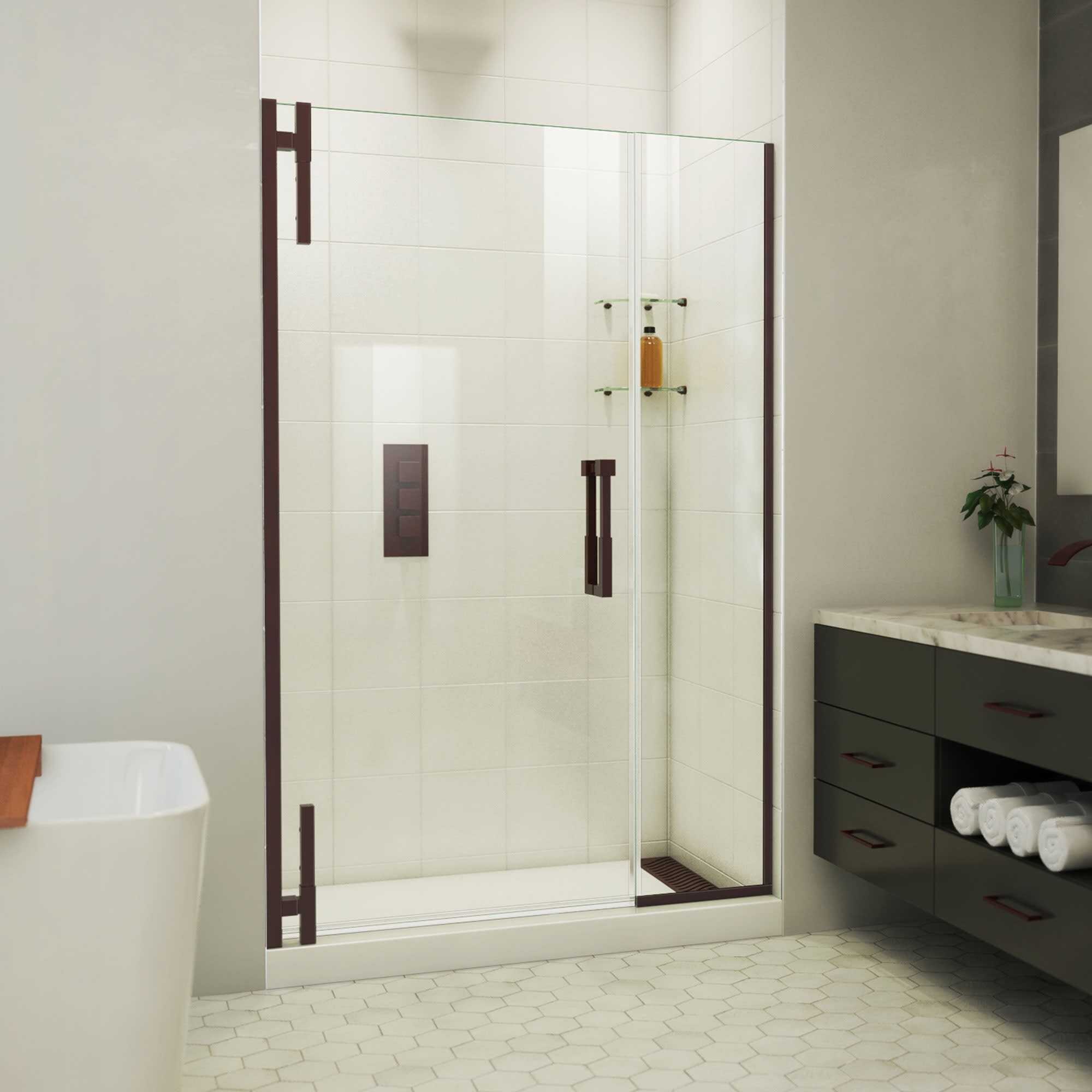 DreamLine Aqua Fold 33.5 W x 72 H Pivot Frameless Shower Door