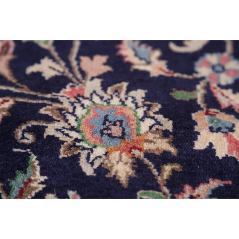 Vegetable Dye Floral Kashan Chinese Area Rug Hand-Knotted Wool Carpet - 6'0"x 9'2"