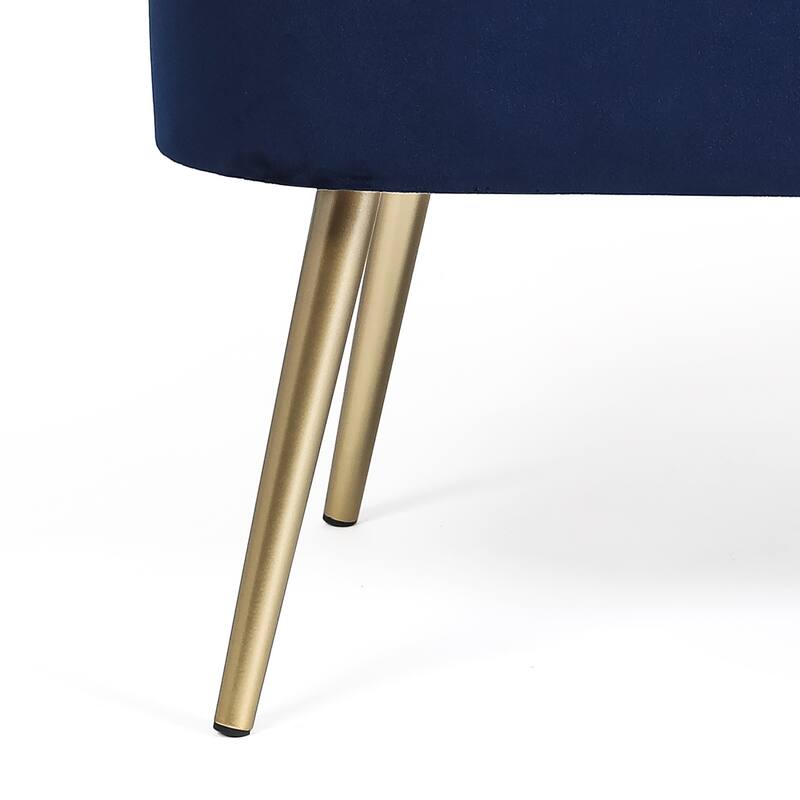 Adeco Velvet Storage Ottoman Footrest Lift Top Storage Ottoman Bench