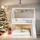 preview thumbnail 2 of 22, Kid-Friendly Design Twin over Full House Bunk Bed with Slide and Built-in Ladder, Full-Length Guardrail