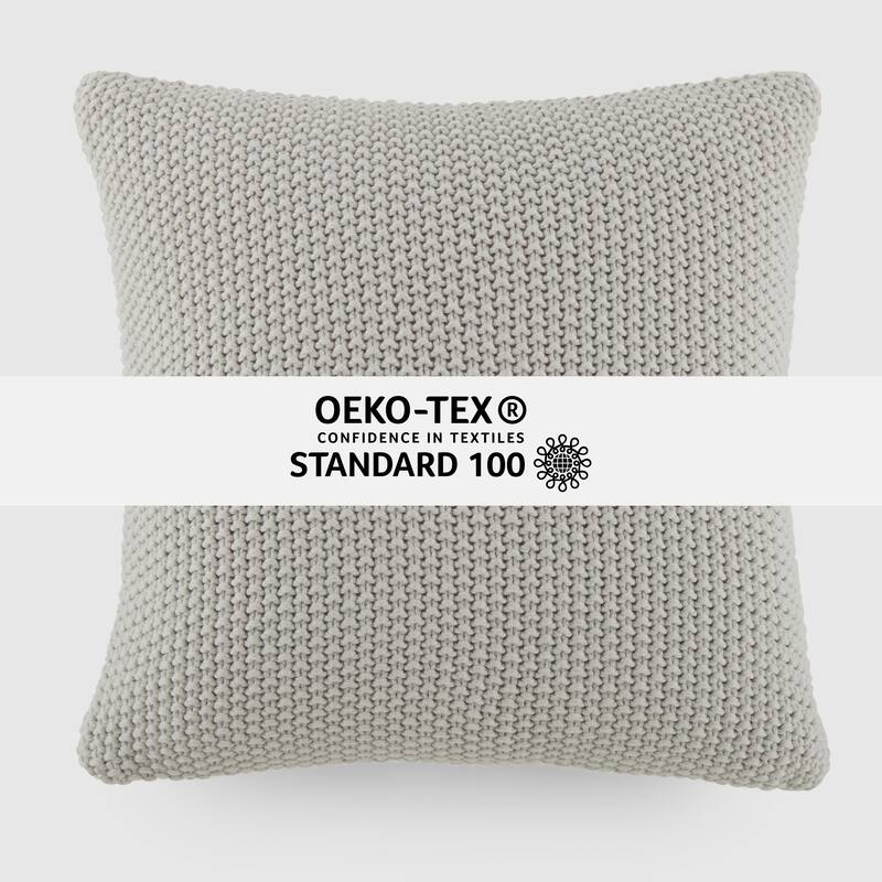 Seed Stitch Knit Acrylic Decor Throw Pillow