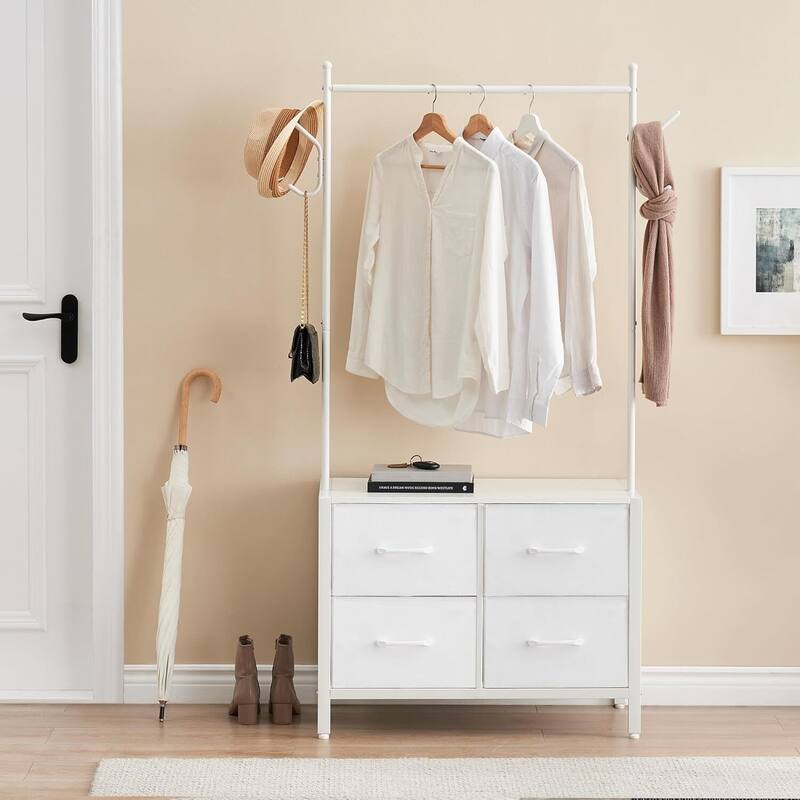 Clothing Rack, 4 Drawer Freestanding Storage Organizer