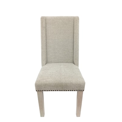 Carolina Living Laurant Upholstered Dining Chair - Set of 2 - Natural Driftwood - Fawn Upholstery