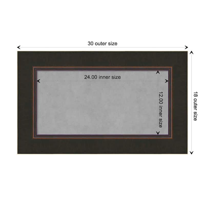 Amanti Art Milano Bronze Framed Magnetic Board - Board Size 24x12