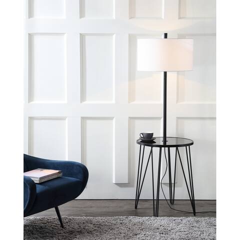SAFAVIEH Lighting 58-inch Ciro Side Table Floor Lamp - 19" x 19" x 58"