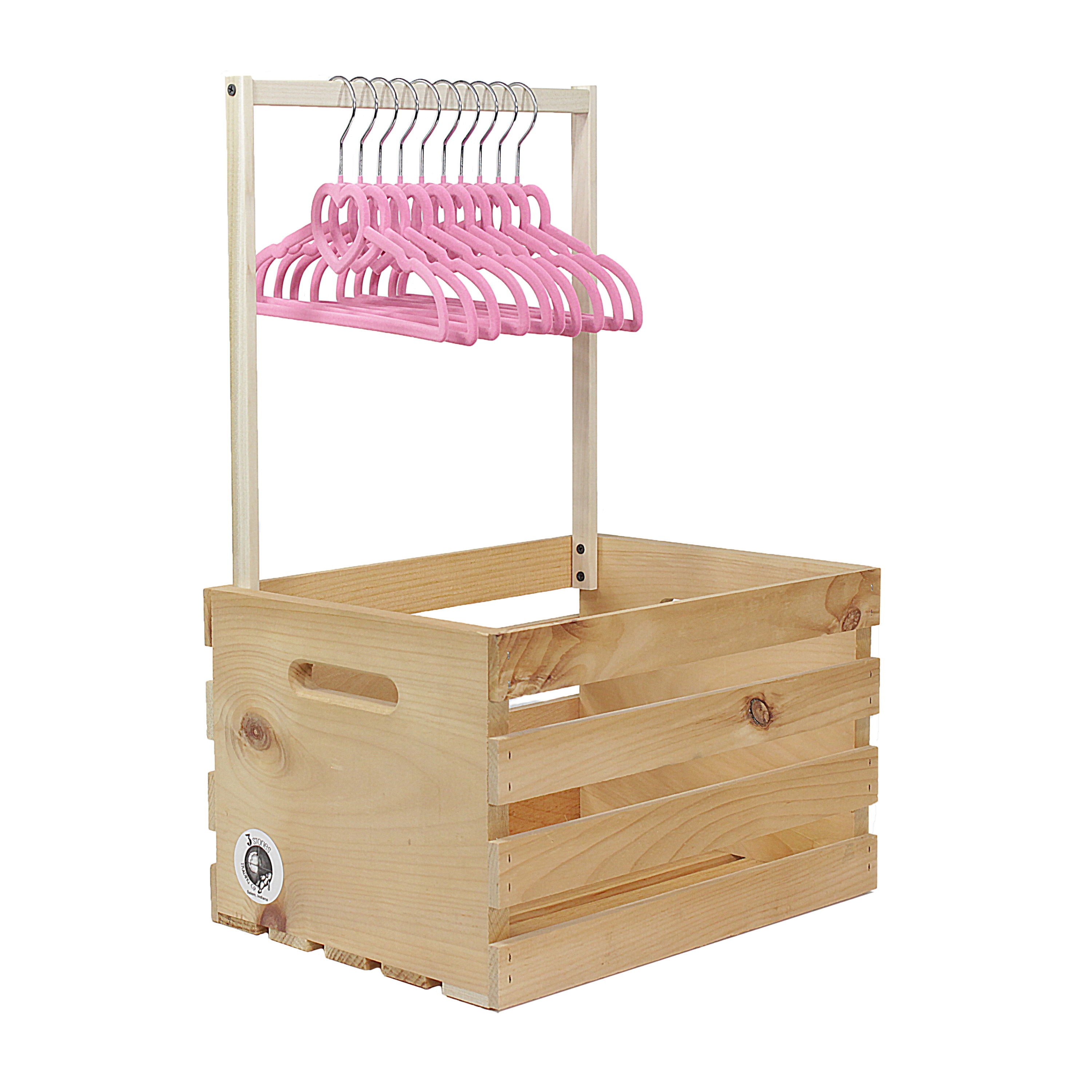Baby Shower Wardrobe Crate & 10 Clothes Hangers Kit