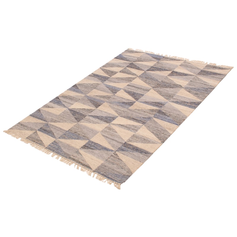 Ankara Grey Kilim 5'5" x 7'7" - 5'5 x 7'7