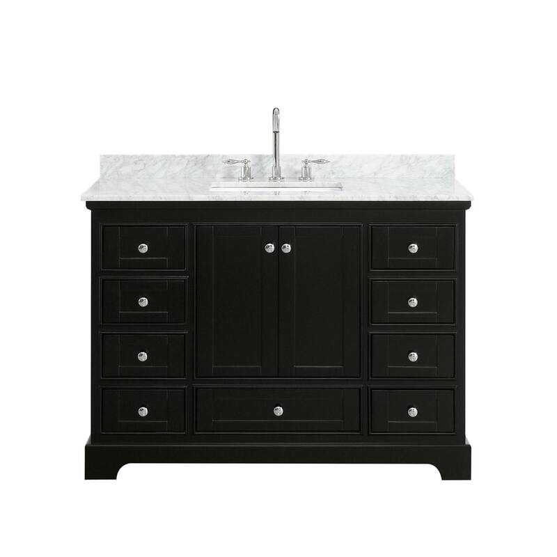Wyndham Collection Deborah 48" Free Standing Single Vanity Set with
