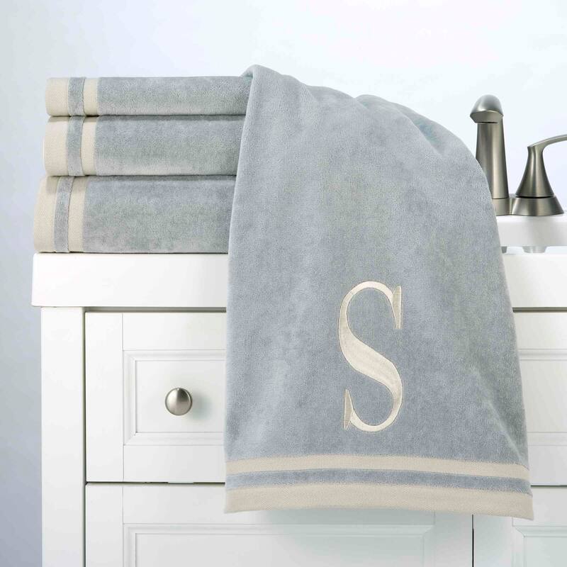 Avanti Linens GRY/IVR Monogram 5-Piece Towel Set