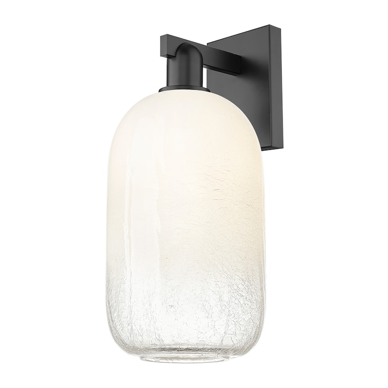 Innovations Lighting 716-1W-17-7 Brookhaven Cloche Sconce Brookhaven - Matte Black / Opal